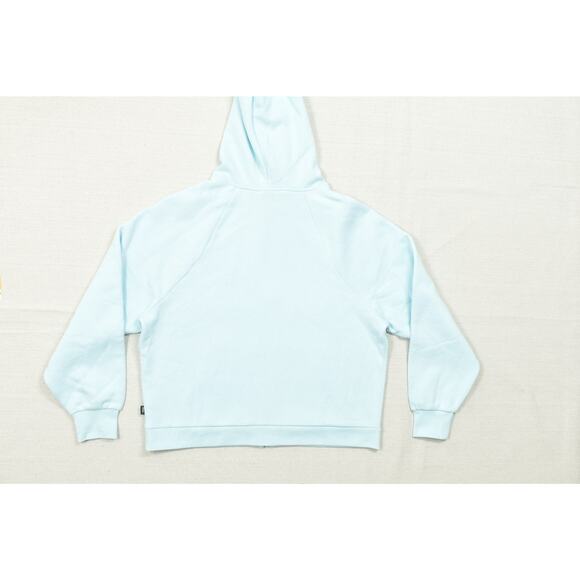 Vans Women's Blue Cropped Full Zip Hoodie Sweatshirt Size Small Jacket Aqua Blue - Picture 2 of 8